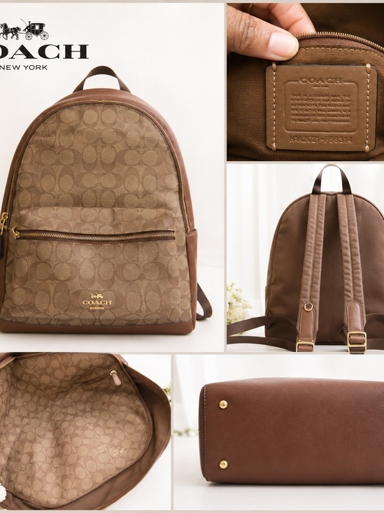 brown leather backpack coach Elevate your accessory game with this must COACH leather backpack investment piece: